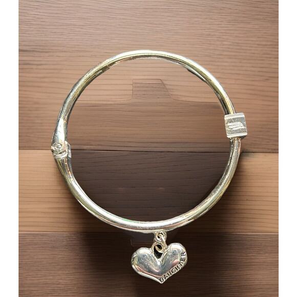 Lovely Silver Tone Ashley Bridget Hinged Daughter Bracelet - Picture 1 of 3